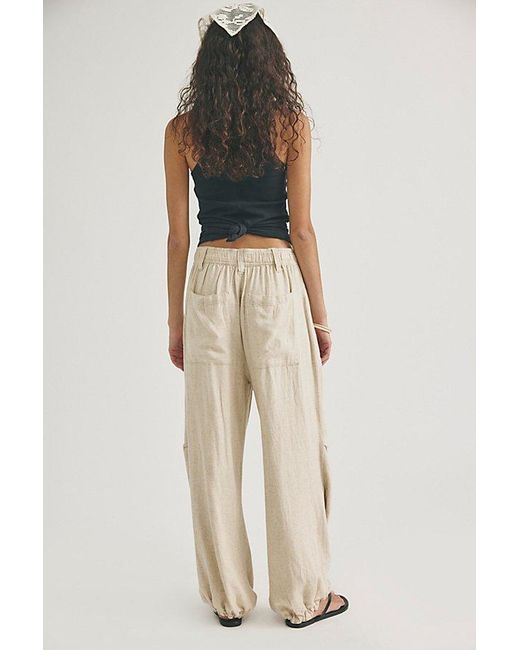 Free People Natural Bondi Sands Pull-On Trousers