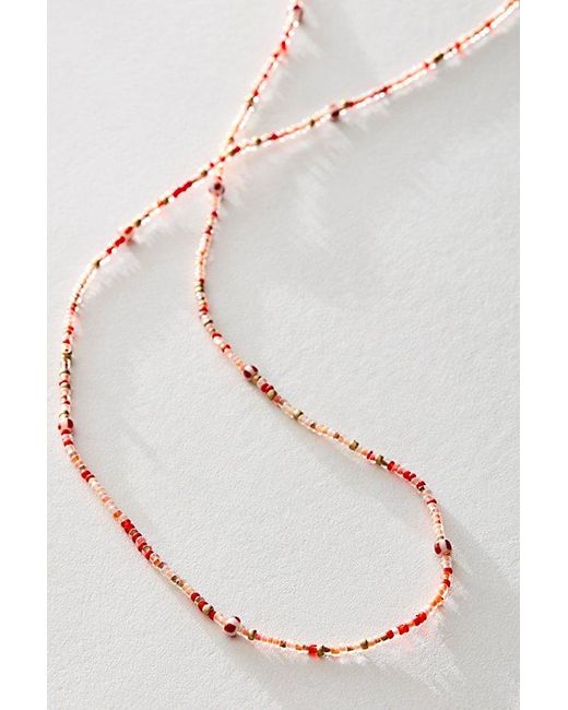 Free People Red Summer Dive Necklace