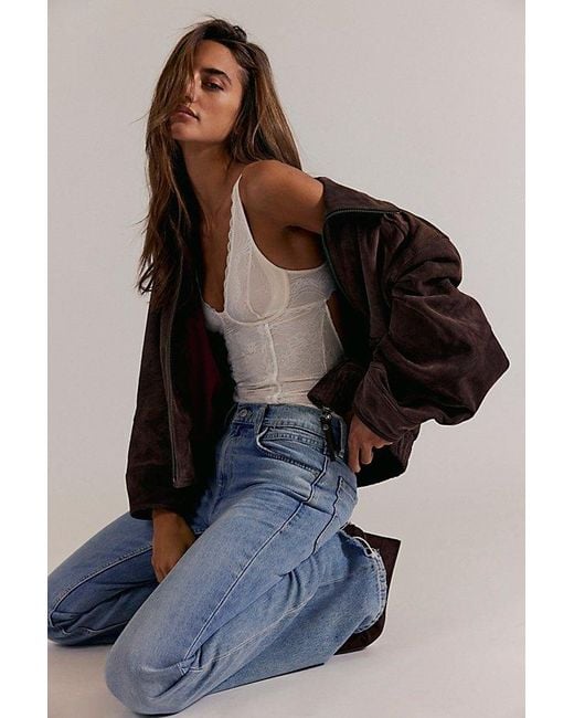 Free People Gray West Coast Relaxed Flare Jeans