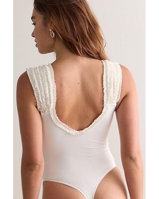 Intimately By Free People White Party Favor Bodysuit By