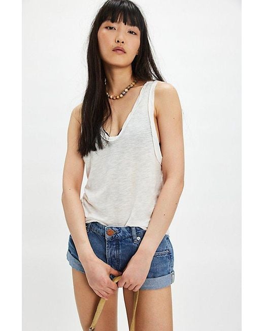One Teaspoon Blue Oneteapsoon Bandits Low-Waist Denim Shorts By