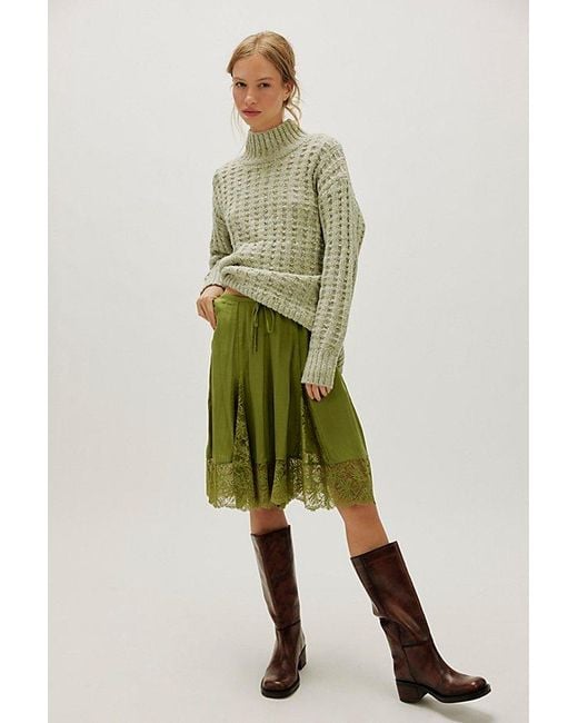 Free People Green Made You Look Shorts