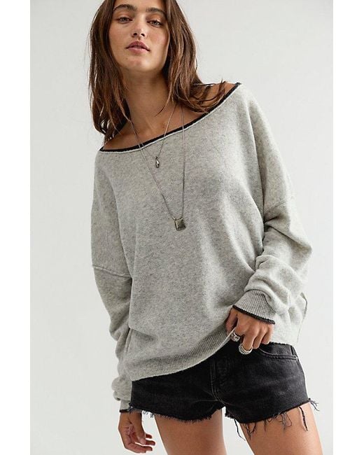 Free People Gray See Me Softspun Pullover
