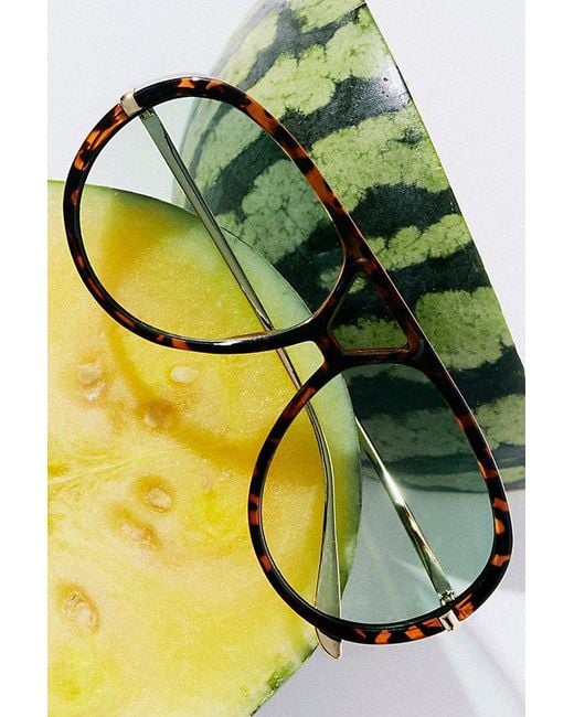 Free People Multicolor Sunday Afternoon Oversized Aviator Sunglasses