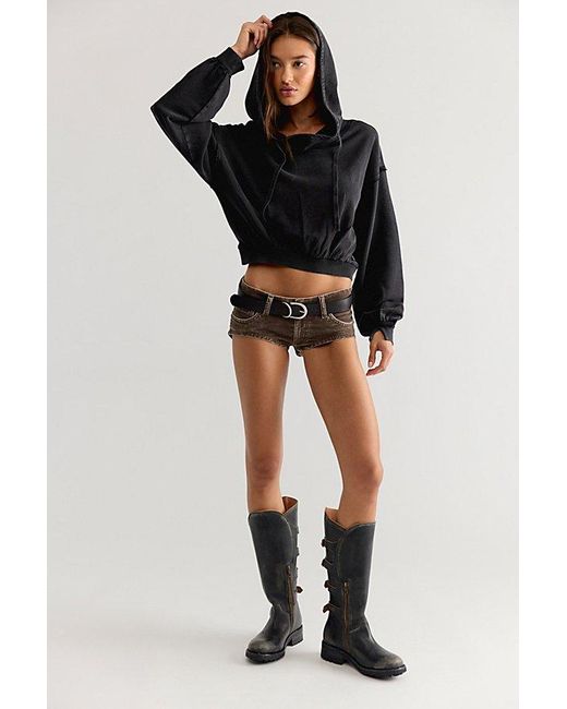 Free People Black Wesley Hoodie