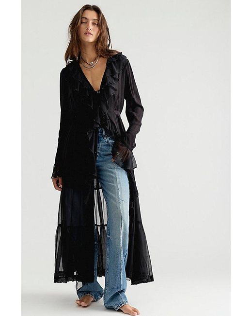 Free People Blue Isla Midi Dress