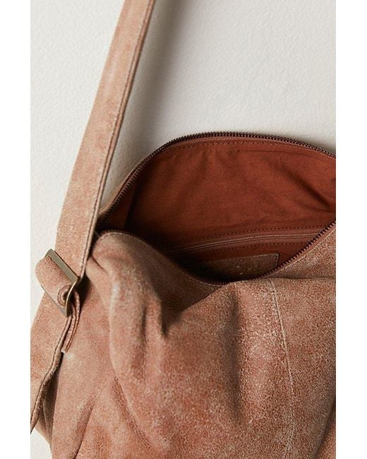 Free People Brown Replay Leather Shoulder Bag