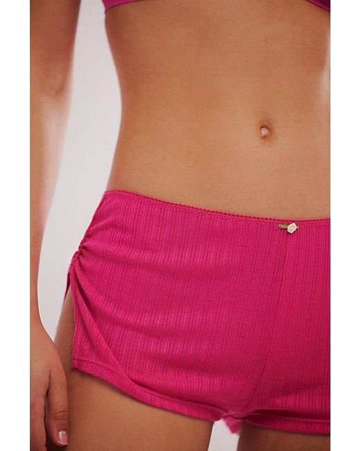 Intimately By Free People Pink Rose Garden Micro Shorts