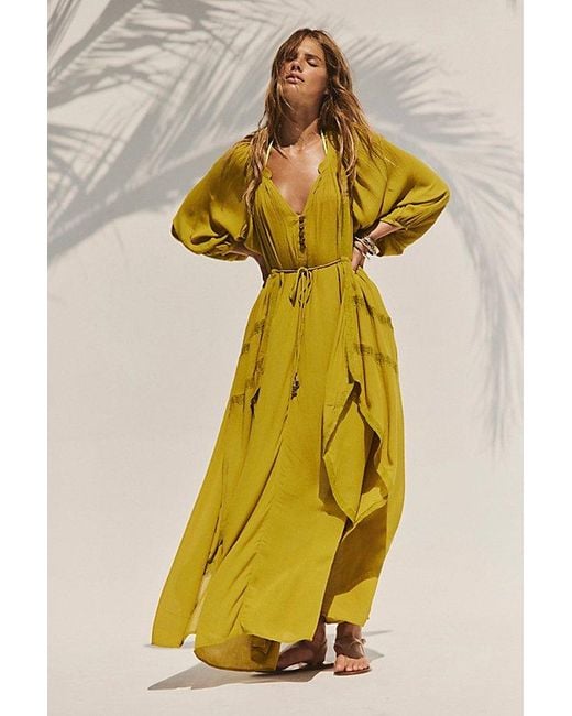 free-est Yellow Plenty Of Love Maxi Dress By