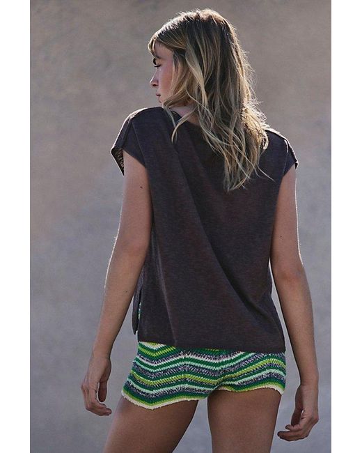 free-est Green Marina Del Sol Sweater Top By