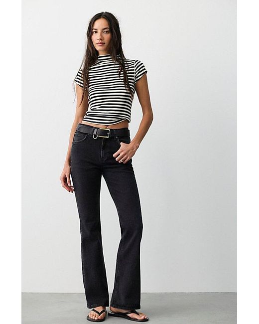 Free People Multicolor Double Knot High-Rise Straight Bootcut Jeans