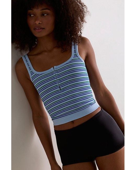Intimately By Free People Blue Striped Simply Soft Cami By