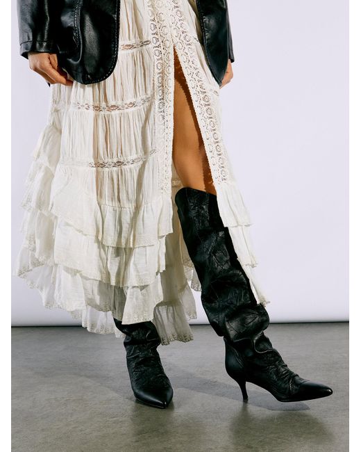 Free People Black Sloane Slouch Boots