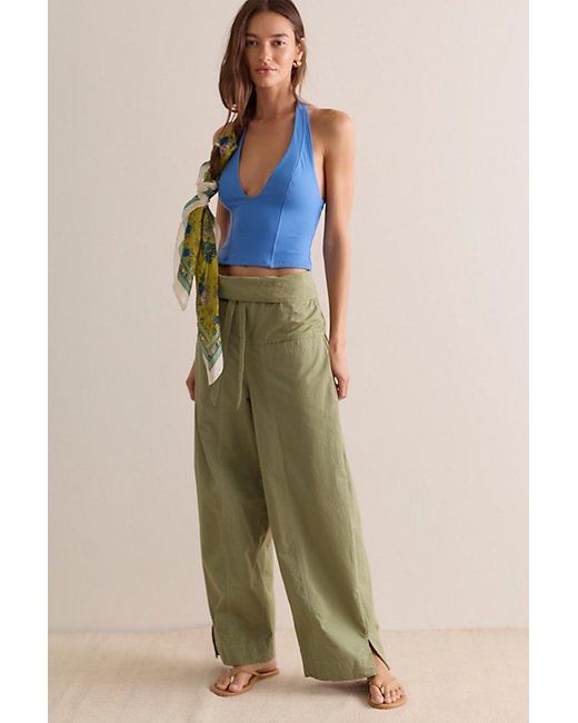 Intimately By Free People Blue Spill The Tea Plunge Tank Top By