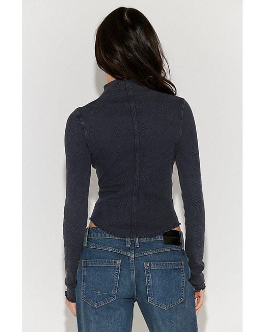 Free People Blue Aria Turtleneck Top