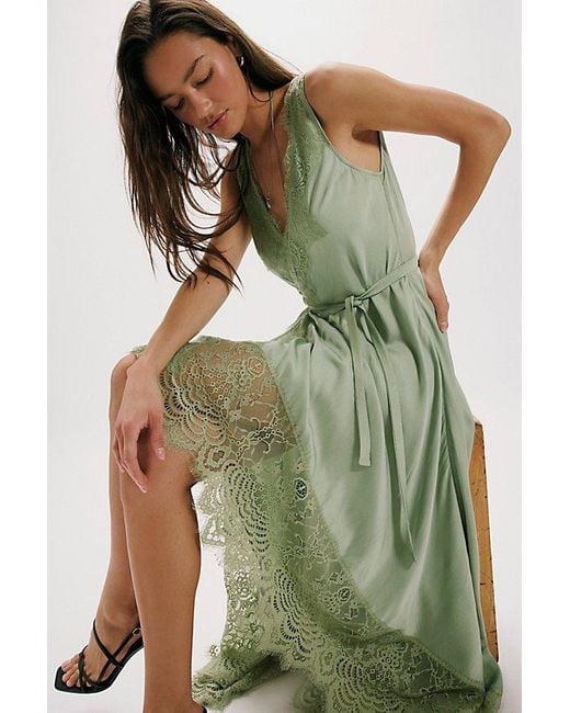 Nigel Preston Green Soho Wrap Midi Dress