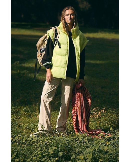 Fp Movement Yellow In A Bubble Puffer Vest