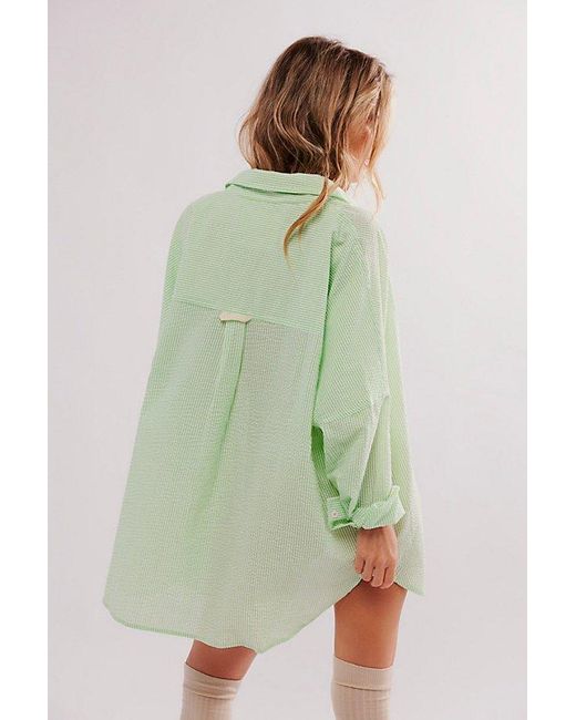 Intimately By Free People Green Cloud Nine Lounge Shirt