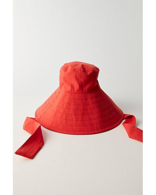 Free People Red Shoreline Bucket Hat