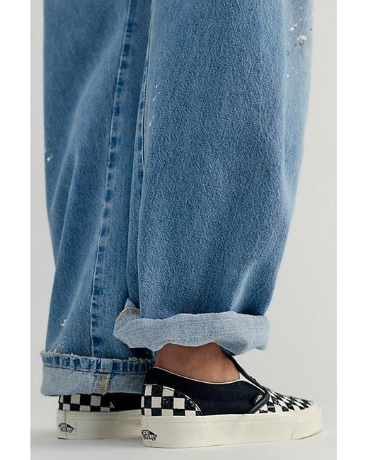 Vans Blue Classic Sequin Slip-Ons
