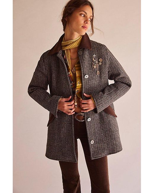 Free People Gray Riley Car Coat Jacket