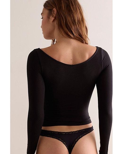 Intimately By Free People Black That's A Wrap Layering Long Sleeve By