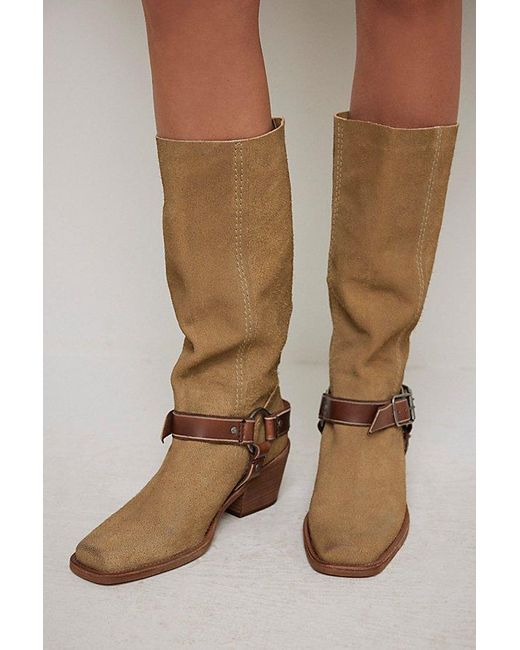 Free People Gray We The Free Denver Double Buckle Boots
