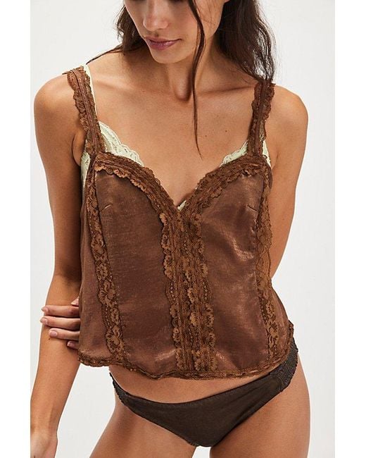 Intimately By Free People Brown Tell Me More Cami By