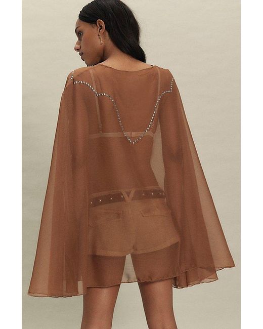 Urban Outfitters Brown Moonshine Poncho Jacket