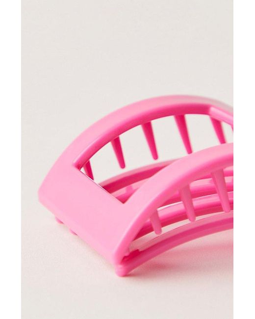 Teleties Pink Small Flat Square Clip