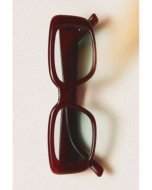 Free People Black Frankie Rectangle Sunglasses