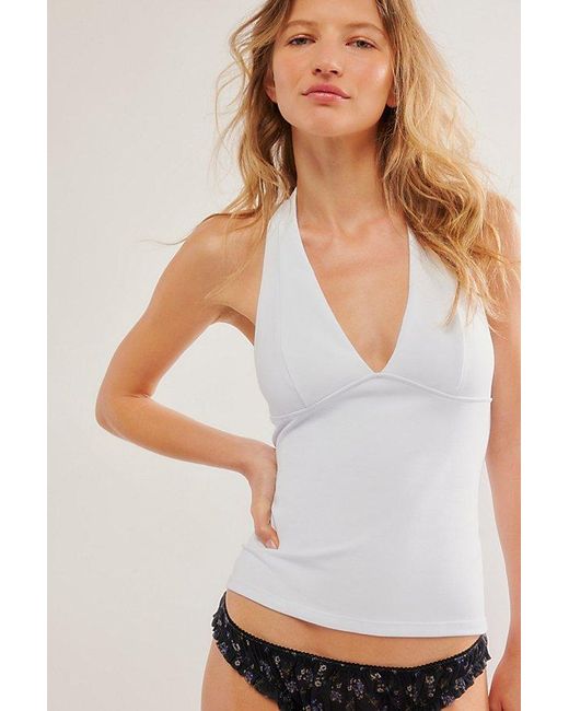 Free People Green Have It All Halter Top