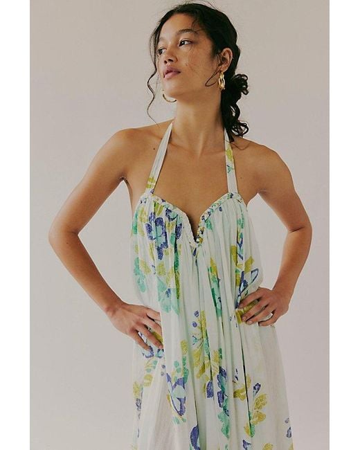 Free People Flora Fabuloso Maxi Dress in Green | Lyst