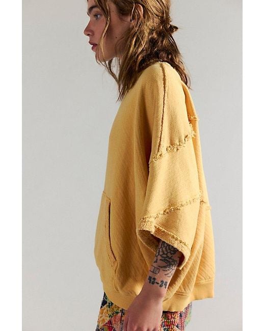 Free People Yellow Dweller Pullover