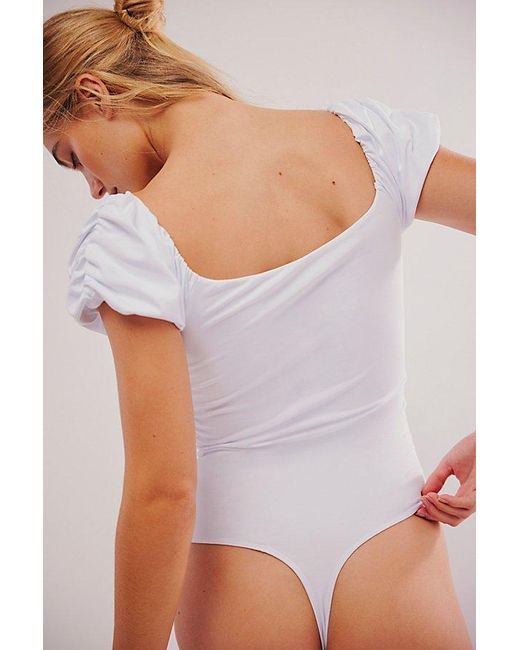 Intimately By Free People White Bella Bodysuit
