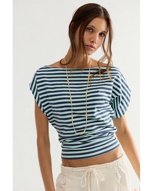 geel Blue Fletcher Striped Top