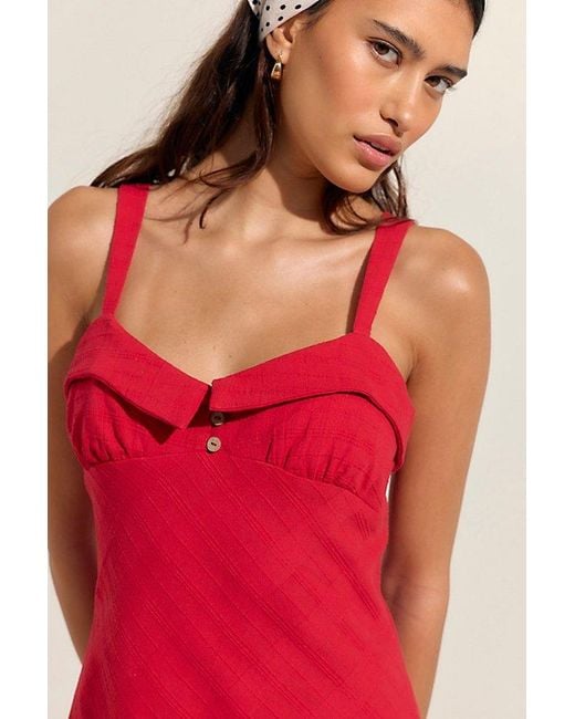free-est Red Penelope Midi Dress By