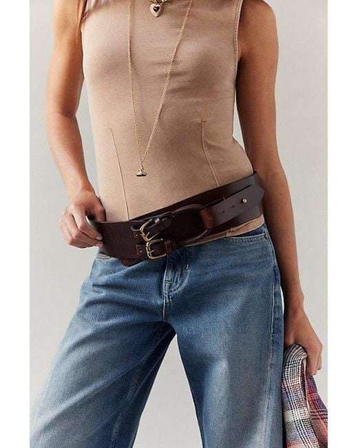 Free People Brown Everhart Hip Belt