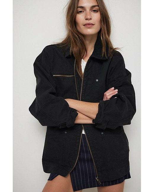 Free People Black Easy That Canvas Jacket