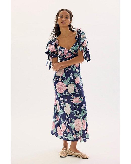 Selkie White The Poet Printed Slip Dress