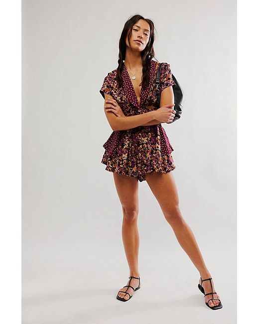 Free People Multicolor Fiorella Romper