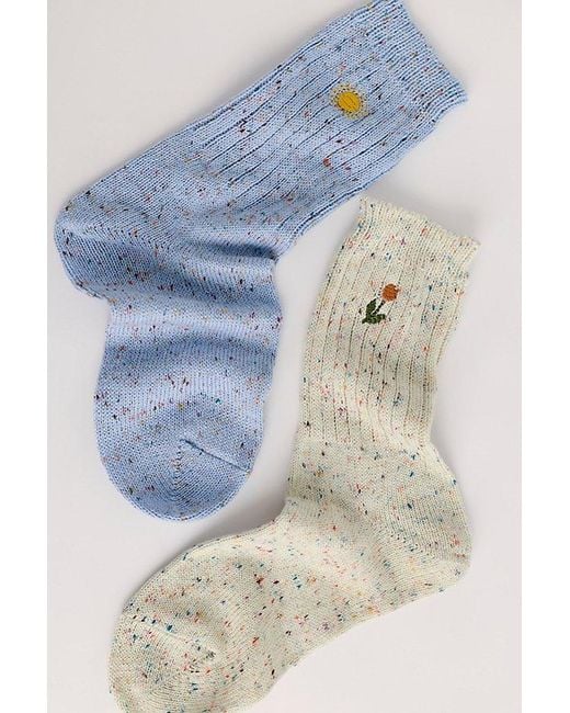 Free People Blue Halcyon Heritage Sock Pack