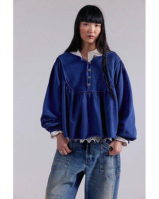 Free People Blue About A Girl Pullover