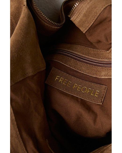 Free People Brown Roma Suede Tote Bag