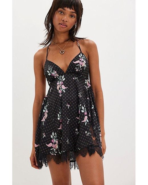Intimately By Free People Black Bali Sunday Afternoon Mini Slip By