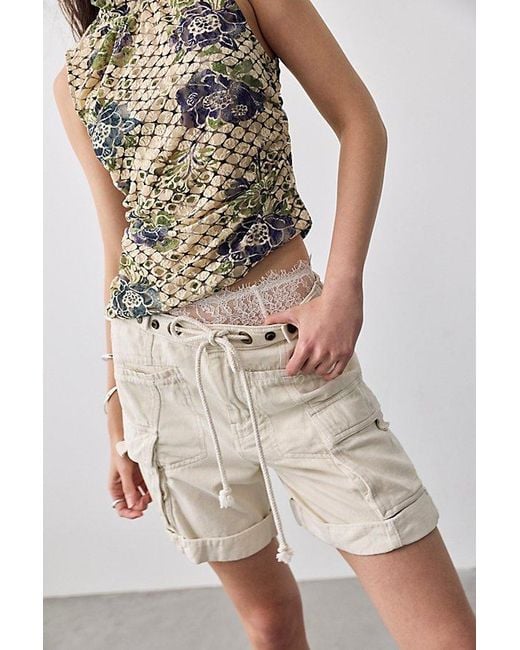 Free People Natural Frankie Washed Shorts