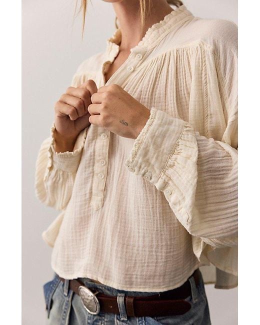 Free People Natural Sundown Blouse