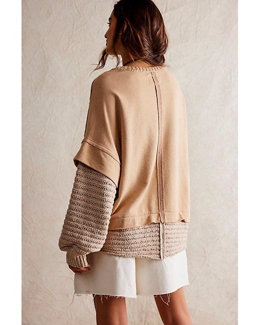 Free People Natural Holly Twofer Pullover
