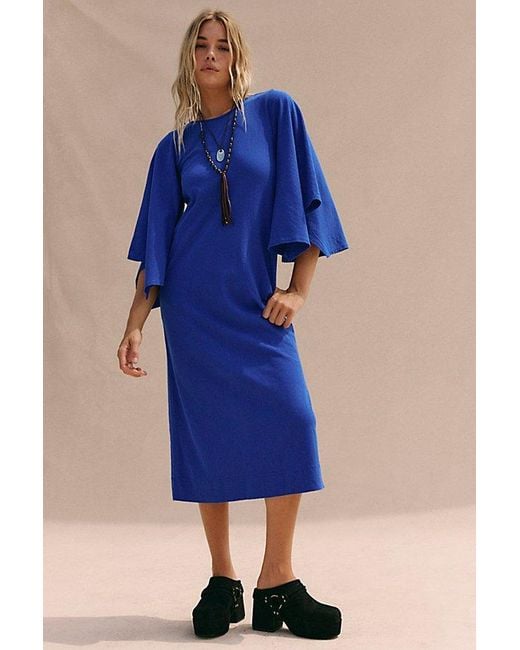 Free People Women's Blue Briar Midi Dress