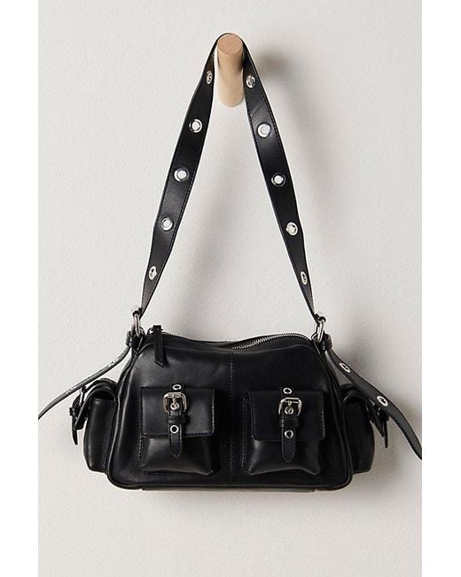 Free People Red Buckle Shoulder Bag